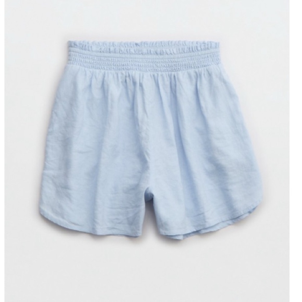Aerie Linen Blend High Waisted Shorts